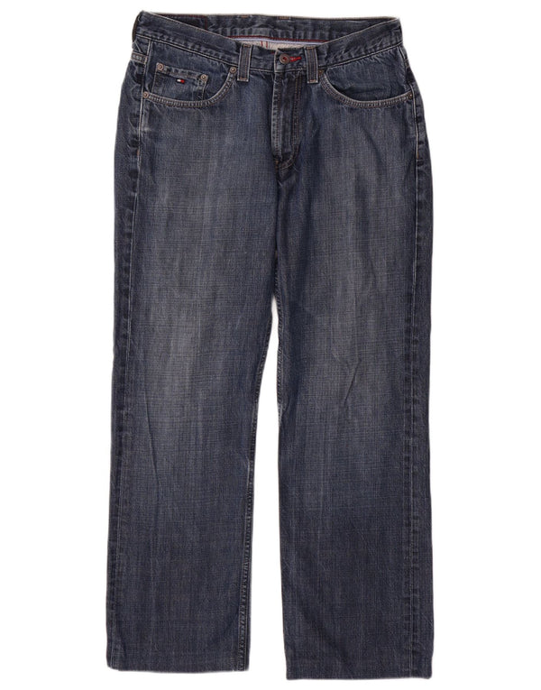 Męskie proste dżinsy TOMMY HILFIGER W32 L29 Granatowa bawełna