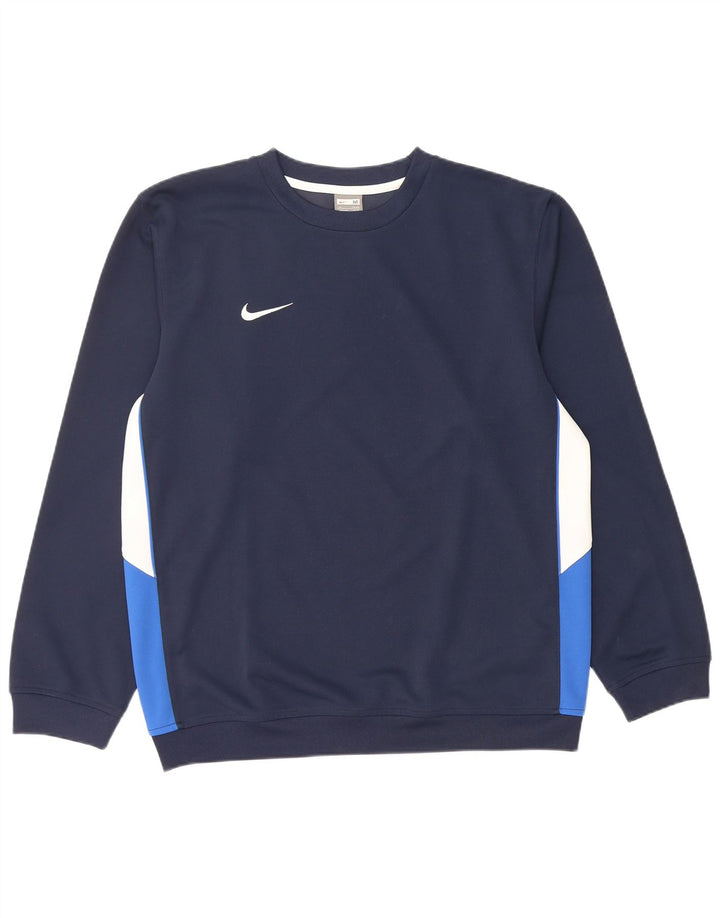 Męski sweter NIKE Bluza UK 39/41 Średni granatowy, blok kolorów