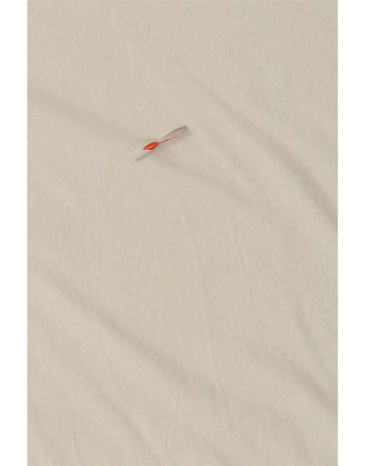 Męski T-shirt Nike o sportowym kroju, mały, biały, bawełniany