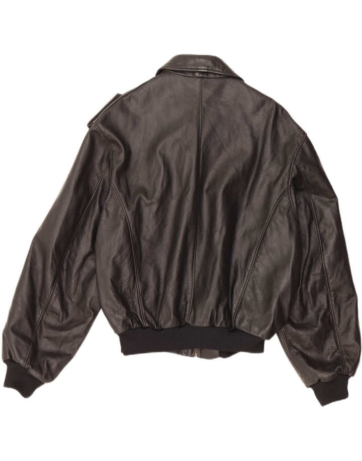 Męska skórzana kurtka wojskowa VINTAGE IT 52 XL czarna