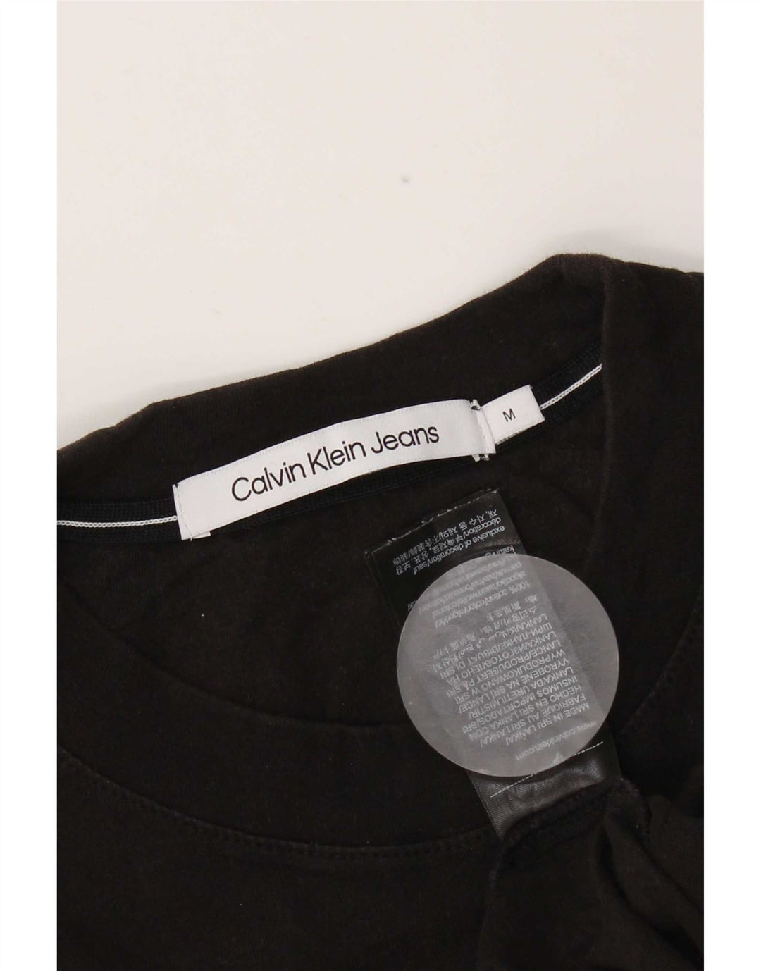 Męska koszulka T-shirt Calvin Klein Jeans, średnia czarna, bawełniana