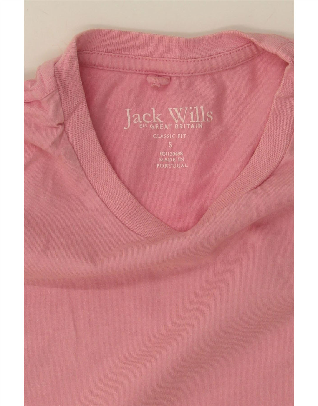 JACK WILLS Mens Classic Fit T-Shirt Top Small Pink Vintage Jack Wills and Second-Hand Jack Wills from Messina Hembry 