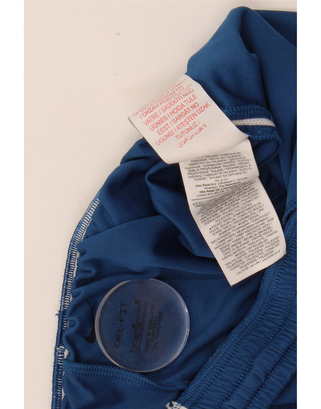 Spodenki sportowe NIKE Dri Fit dla dziewczynki 12-13 lat, duże, granatowe, z blokami kolorów