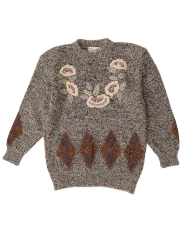 Damski sweter z okrągłym dekoltem Aierluoman UK 20 2XL wielokolorowy