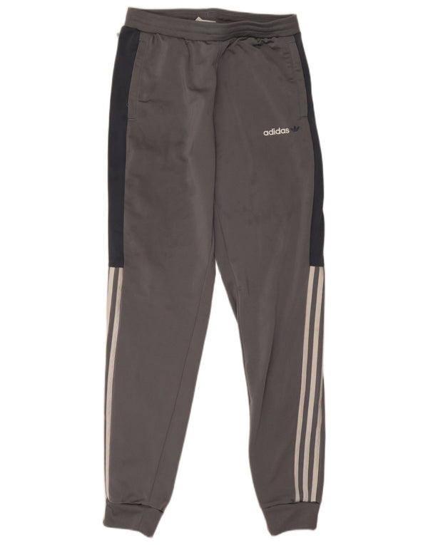 Adidas Chłopięce Spodnie Dresowe Joggery 15-16 Lat W28 L31 Szary Blok Kolorów