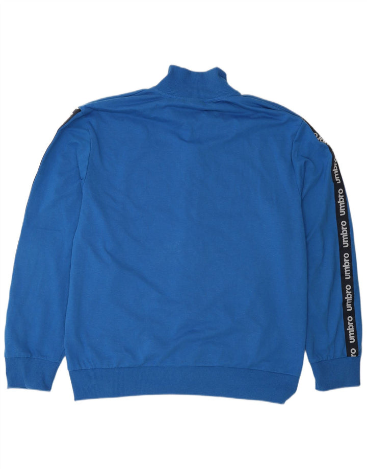 Męska kurtka dresowa Umbro z grafiką, 2XL, niebieska bawełna z blokami kolorów
