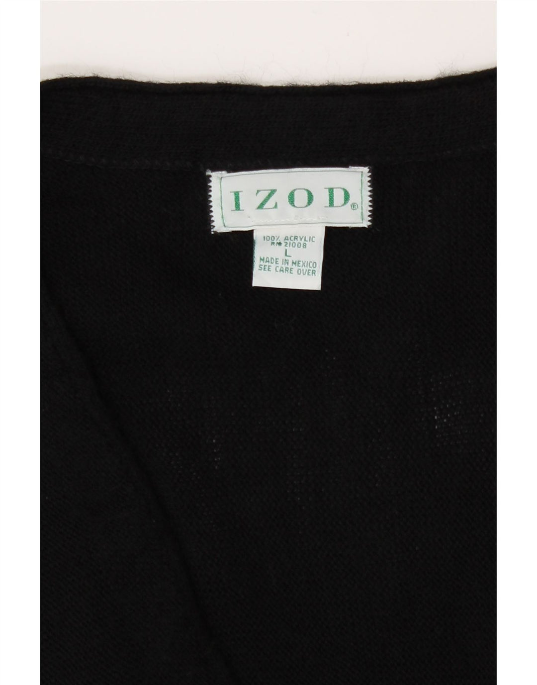 Izod Męski sweter rozpinany, duży, czarny, akrylowy