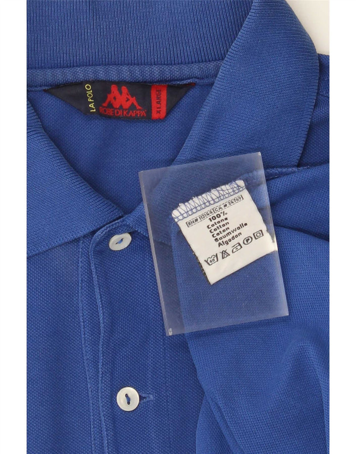 Męska koszulka polo Kappa XL, niebieska, bawełniana