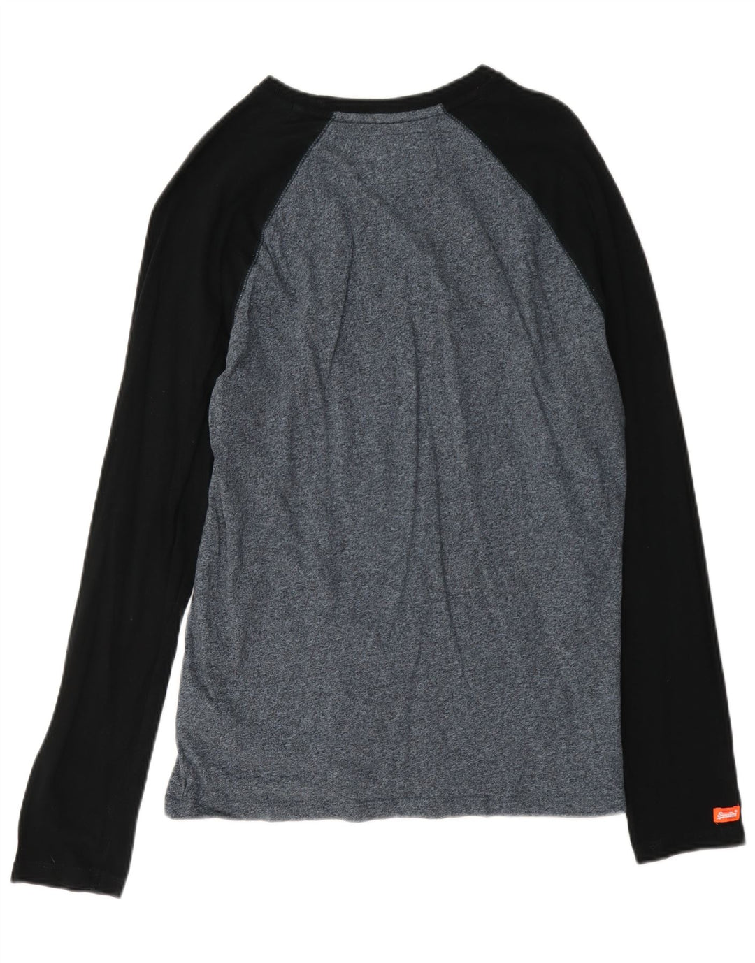 Męski top Superdry z długim rękawem, średni, granatowy, bawełniany w cętki