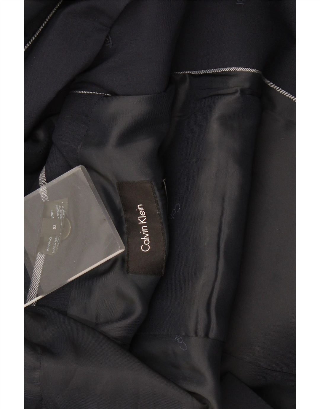 Męska marynarka zapinana na 2 guziki Calvin Klein IT 52 XL Granatowa, nowa wełna