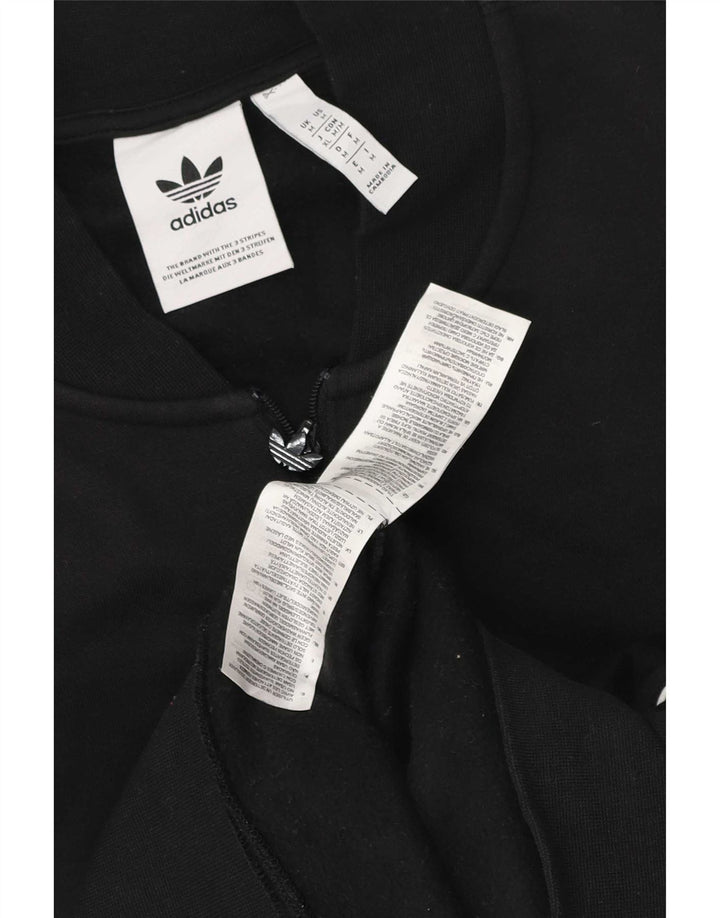 Męska bluza z zamkiem błyskawicznym Adidas, średnia czarna bawełna
