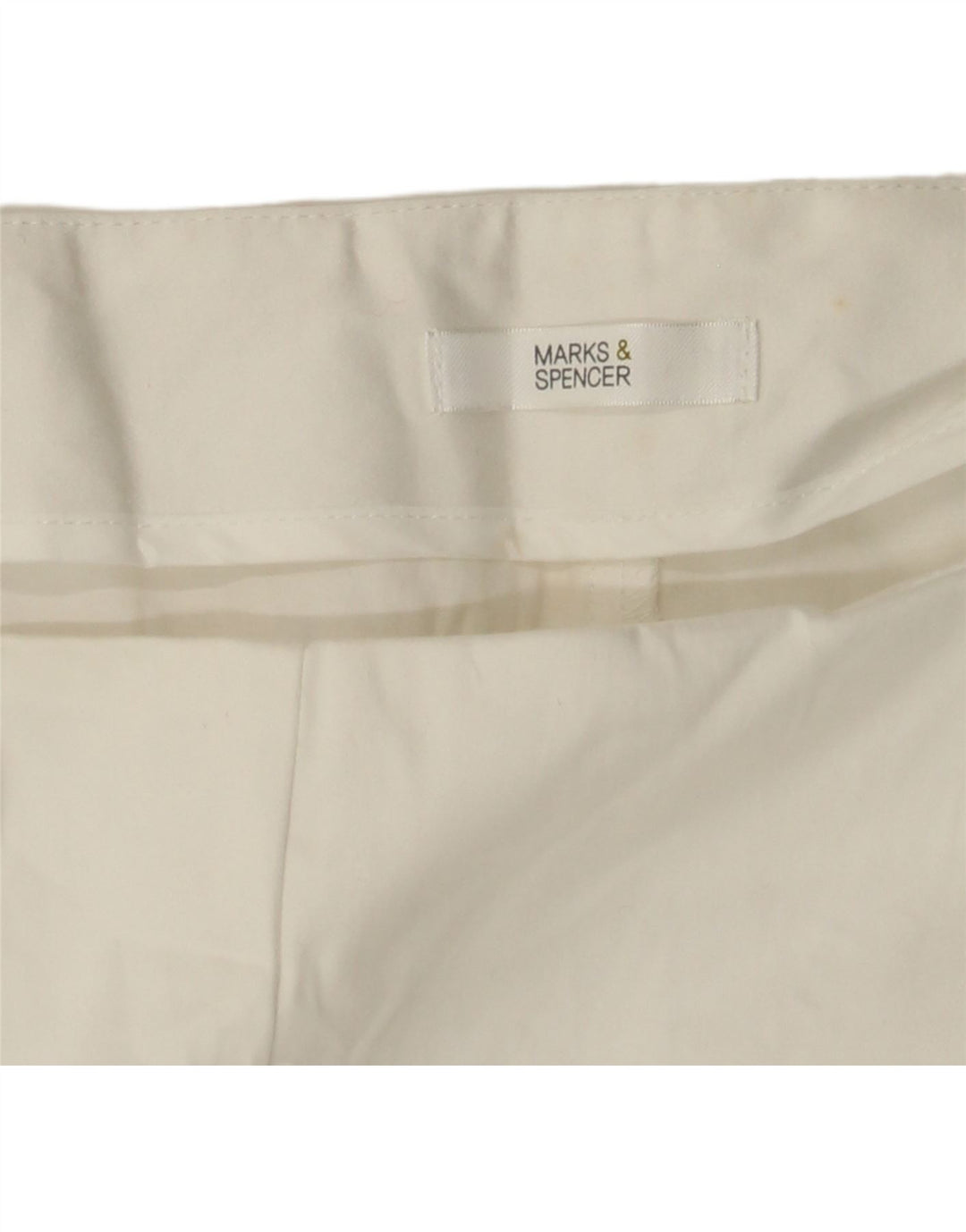 Damskie spodnie capri MARKS & SPENCER W38 L21 białe
