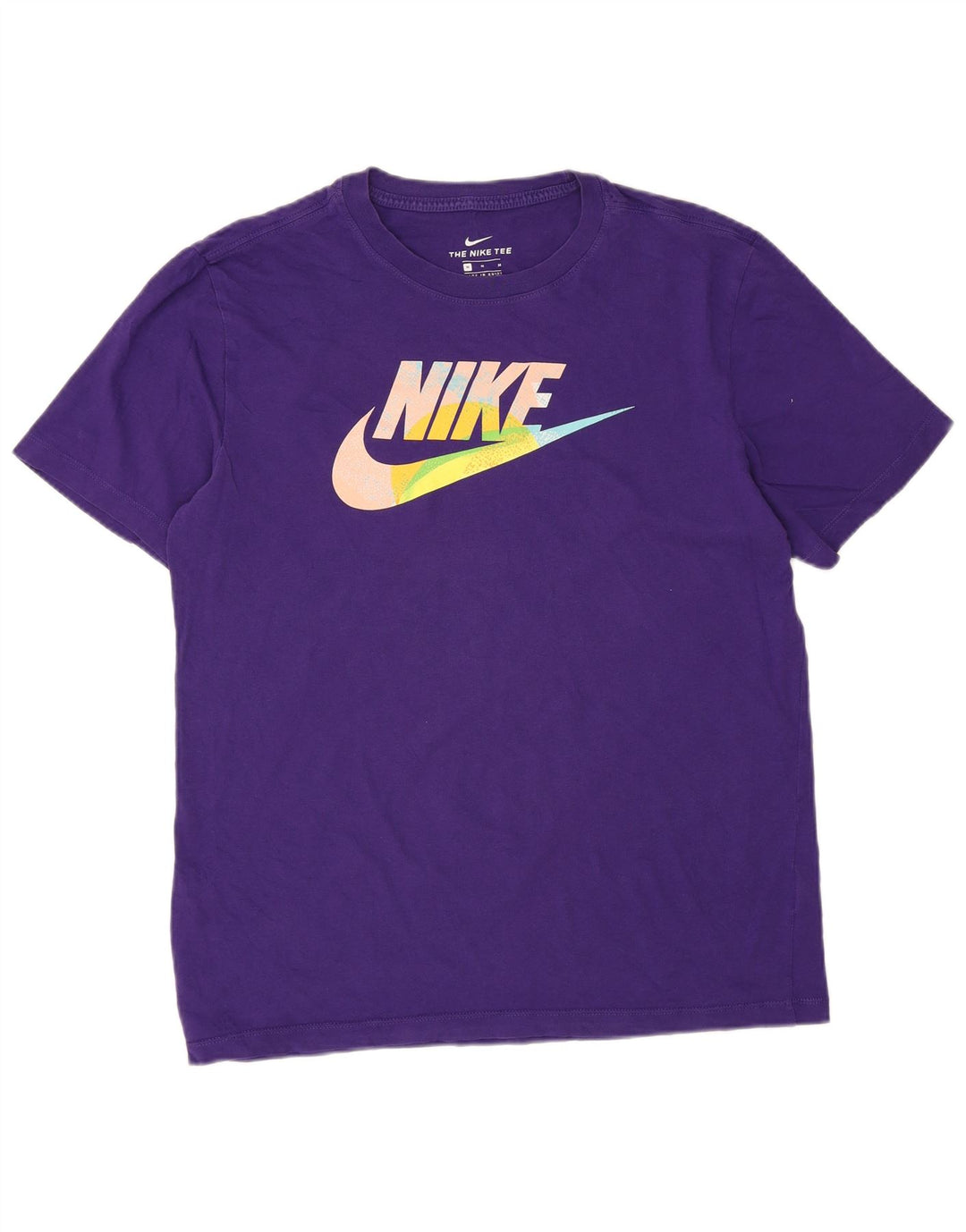 Męski T-shirt z grafiką NIKE Średni fioletowy bawełniany