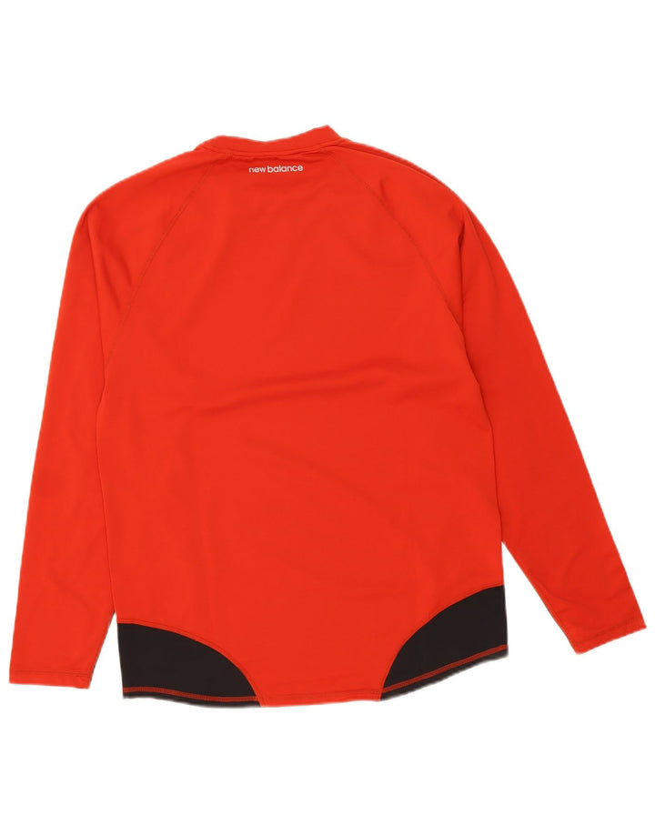 NEW BALANCE Mens Top Long Sleeve Medium Black Colourblock Polyester