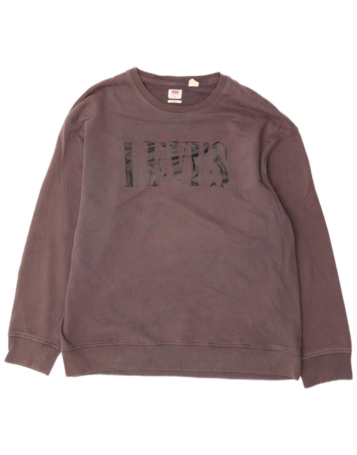 Męska bluza Levi's o swobodnym kroju z grafiką XL, szara bawełna