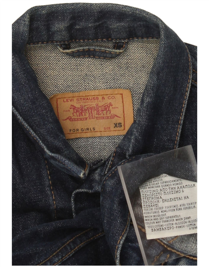 Kurtka dżinsowa Levi's dla dziewczynki 7-8 lat XS, granatowa, bawełniana