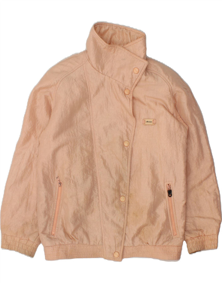 ELLESSE Womens Oversized Bomber Jacket IT 44 Medium Pink Nylon Vintage Ellesse and Second-Hand Ellesse from Messina Hembry 