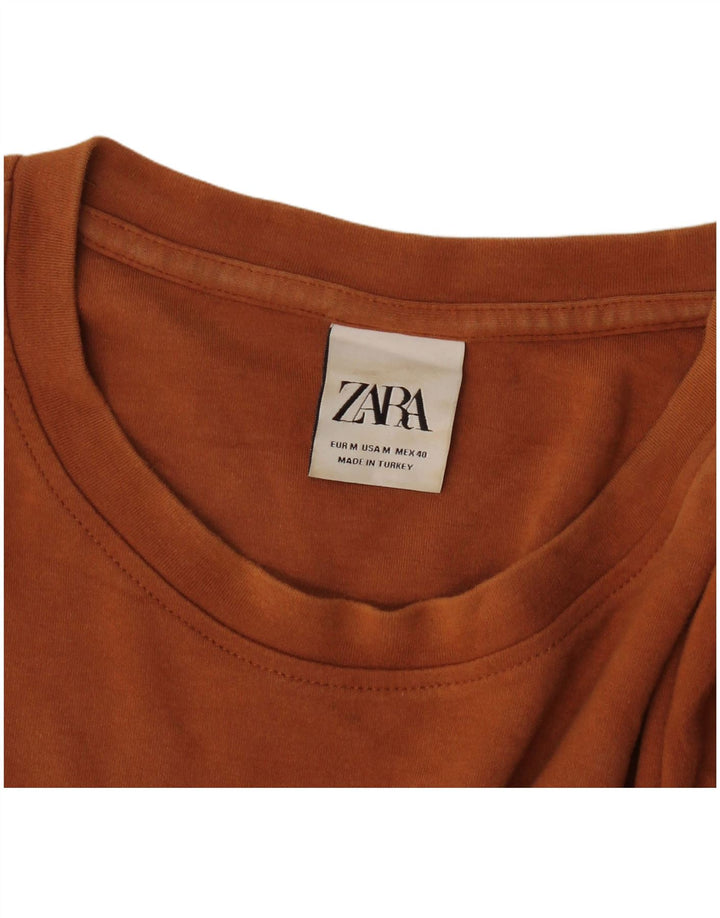 T-shirt męski Zara, średni brąz