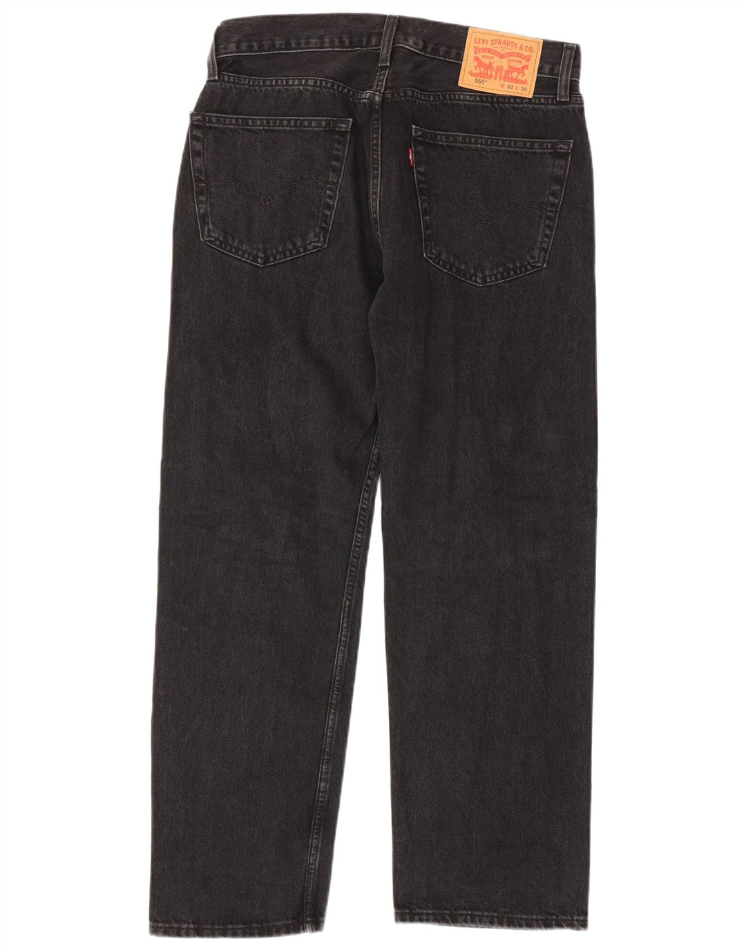 Męskie dżinsy Levi's 555 Straight W32 L30 Czarna bawełna