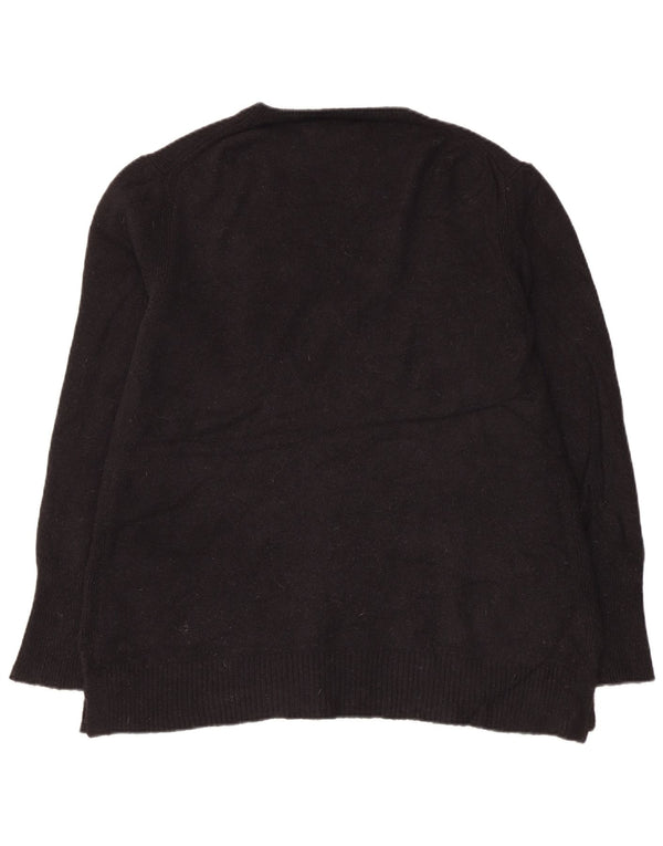 Damski sweter J. Crew z dekoltem w kształcie litery V, UK 16, duży, czarny nylon