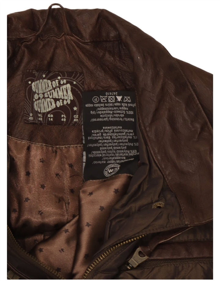 Damska kurtka użytkowa Vintage UK 14 Średni brązowy poliamid