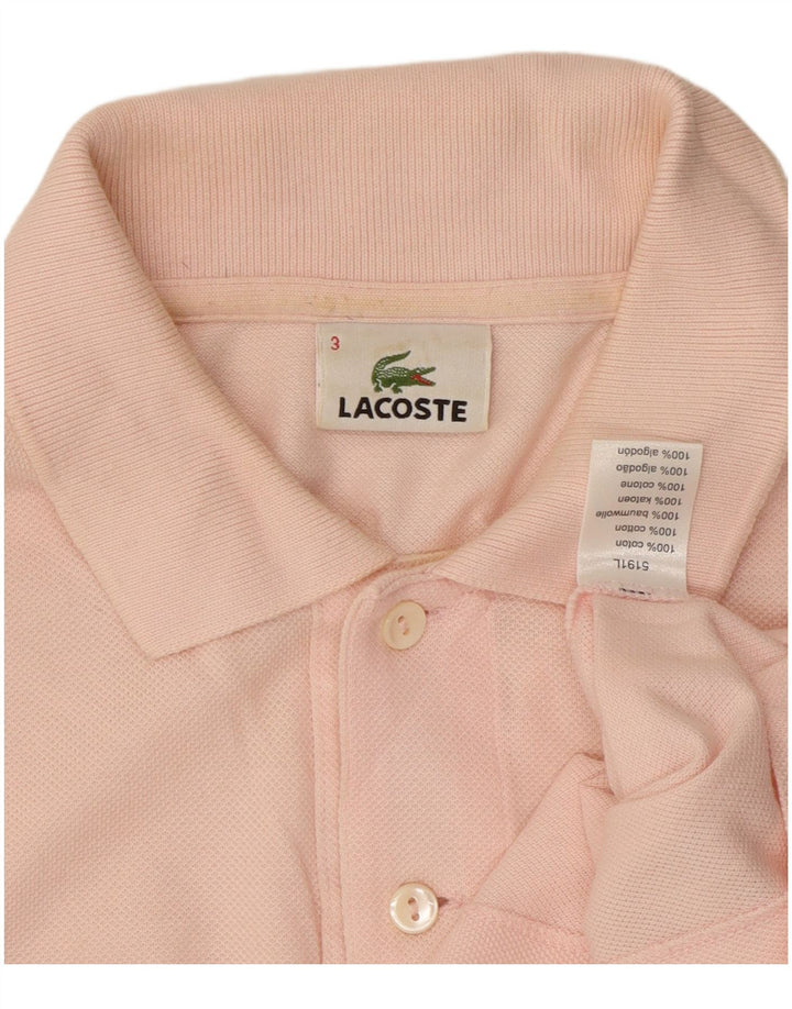 Męska koszulka polo Lacoste, rozmiar 3, mała, różowa, bawełniana