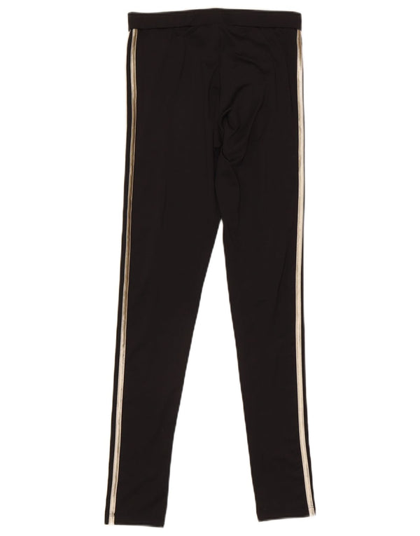 Legginsy damskie Adidas UK 8, małe, czarne, poliestrowe
