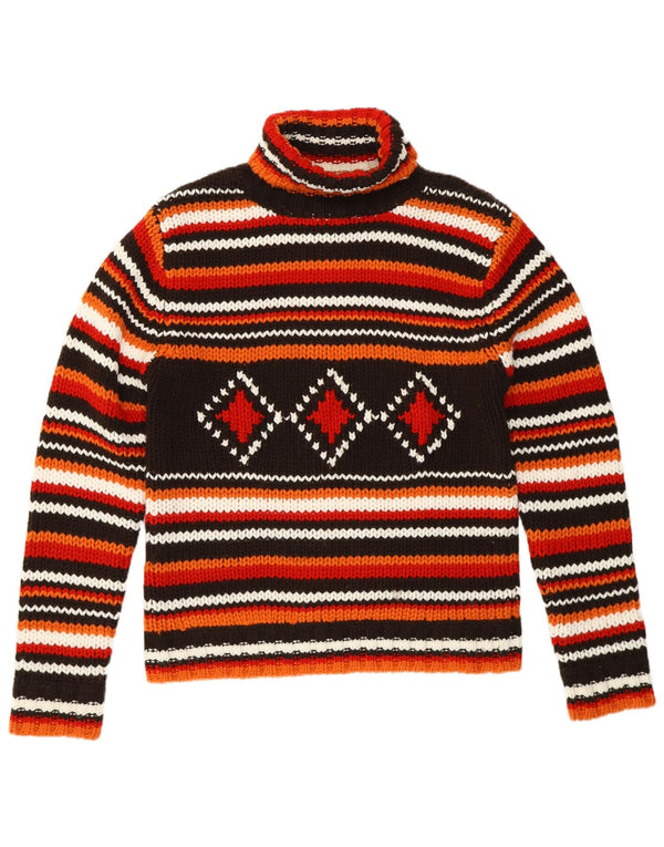 KOLORY ŚWIATA Damski sweter z golfem UK 18 XL Pomarańczowy