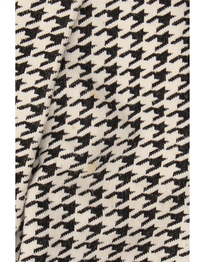 Damski płaszcz oversize Zara UK 10 Small, czarny w pepitkę, wiskoza