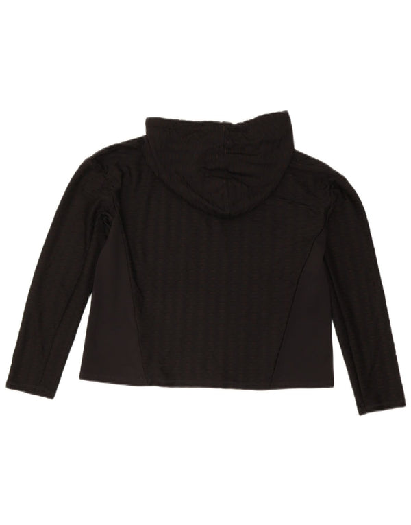 Damski sweter treningowy Puma z kapturem UK 6 XS, czarny Argyle/Diament
