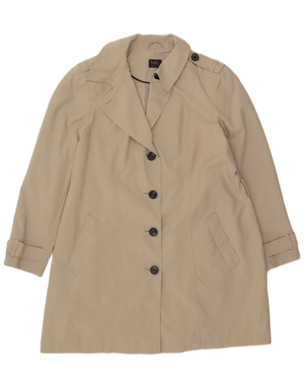 Marks & Spencer Womens Trench Coat UK 20 2XL Beige Polyester