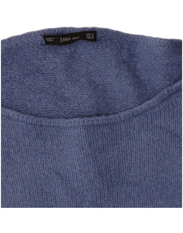 Sweter damski Zara z dekoltem w łódkę UK 14, średni niebieski