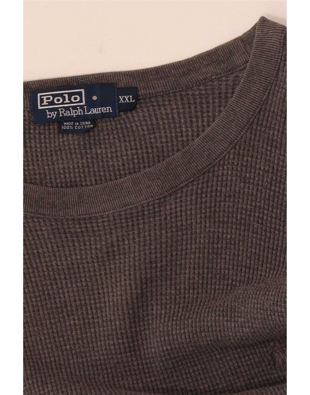 Koszulka męska Polo Ralph Lauren z długim rękawem 2XL, szara bawełna