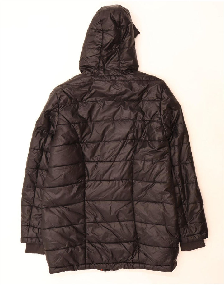 Damski ocieplany płaszcz Puma z kapturem UK 18 XL, czarny