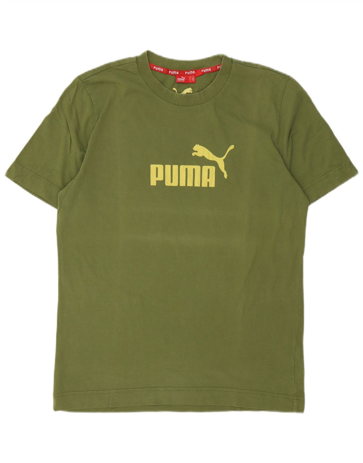 Męski T-shirt z grafiką Puma, średni zielony