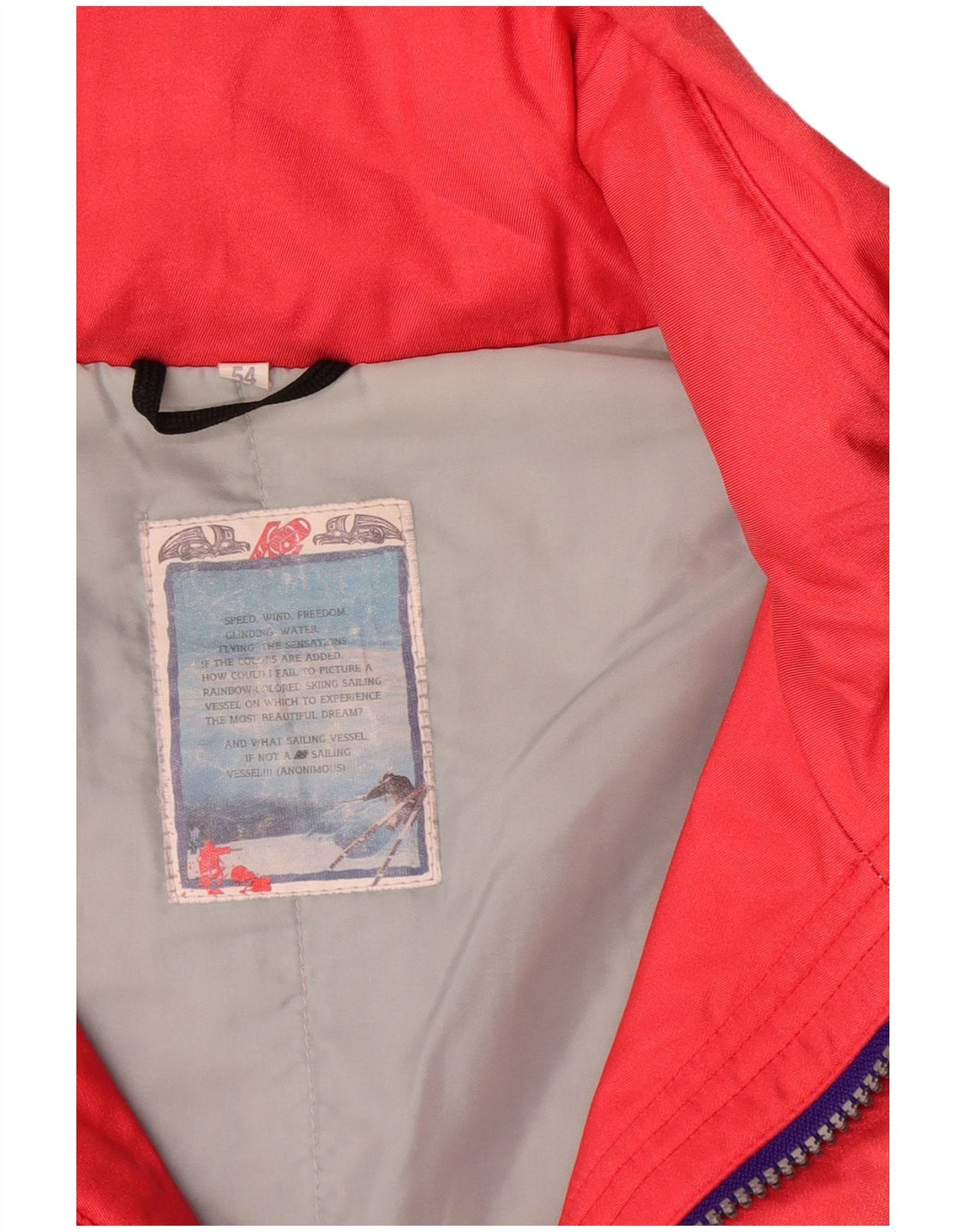 Męska kurtka narciarska Vintage IT 54 XL Wielokolorowy poliamid z blokami kolorów