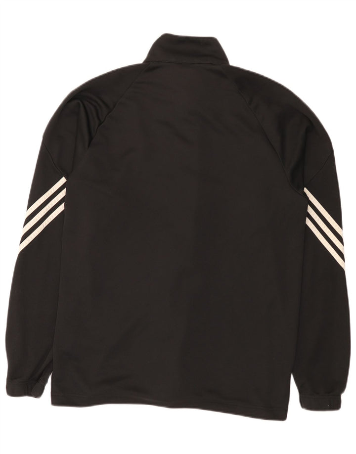 Adidas Męska kurtka dresowa Climalite, średnia czarna poliester