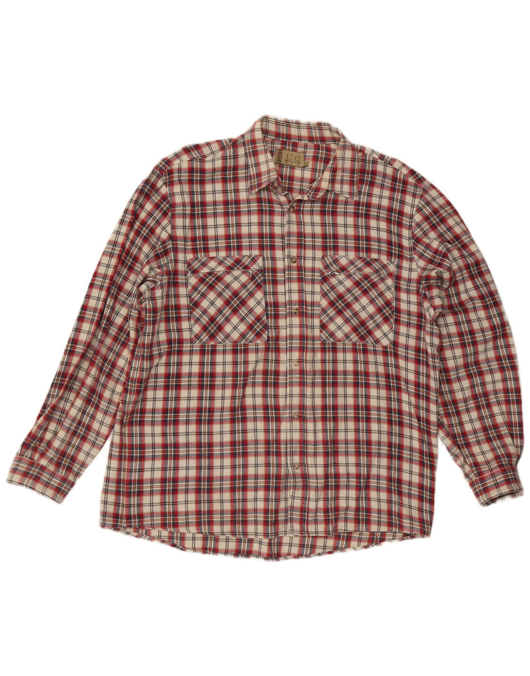 Męska koszula flanelowa European Project XL, bawełniana w czerwoną kratę