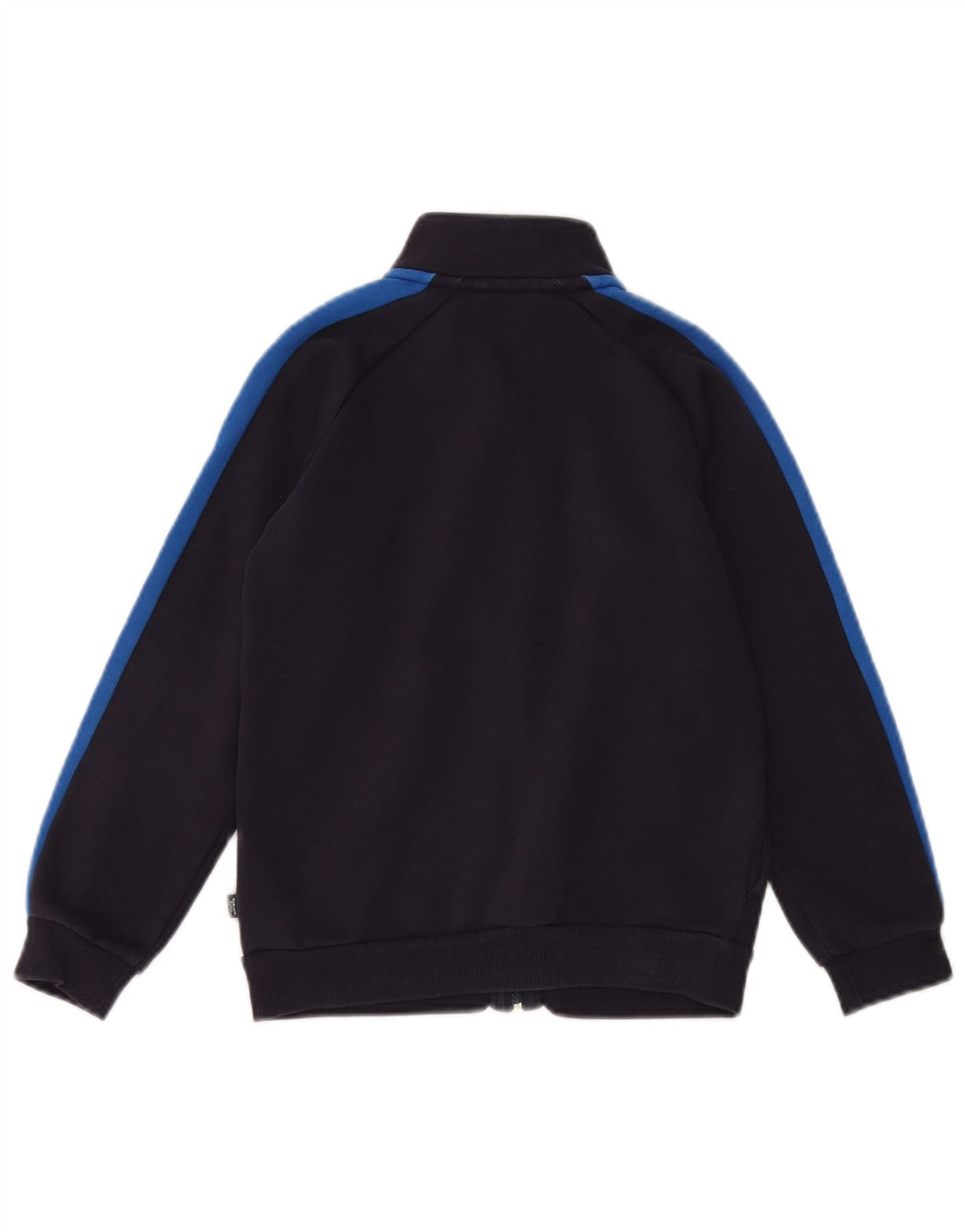 PUMA Boys Graphic Tracksuit Top Jacket 9-10 Years Navy Blue Colourblock