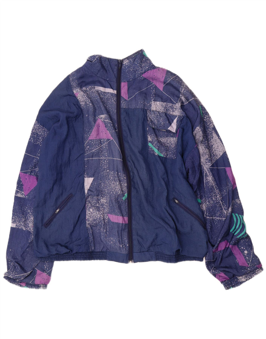 ORSO POETA Męski dres XL, granatowy, geometryczny, poliamid