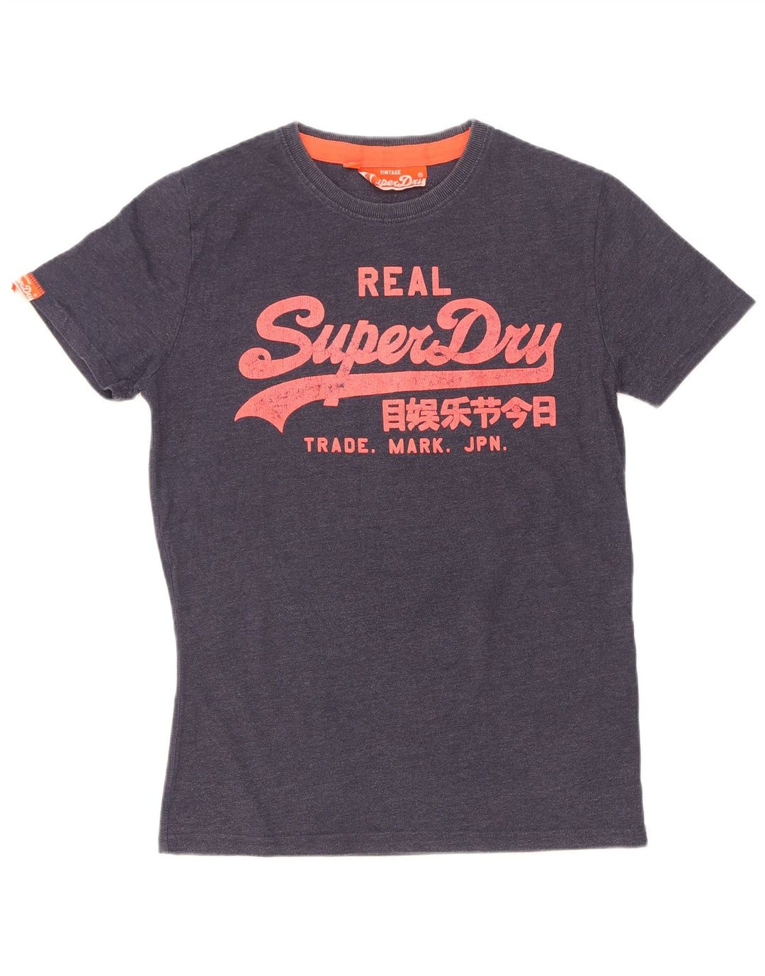 Męski T-shirt z grafiką Superdry, mały, granatowy, bawełniany