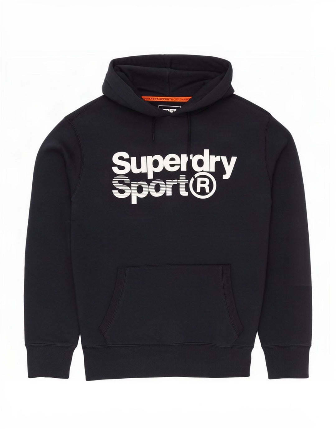 Męski sweter z kapturem Superdry z grafiką, średni granatowy, bawełniany