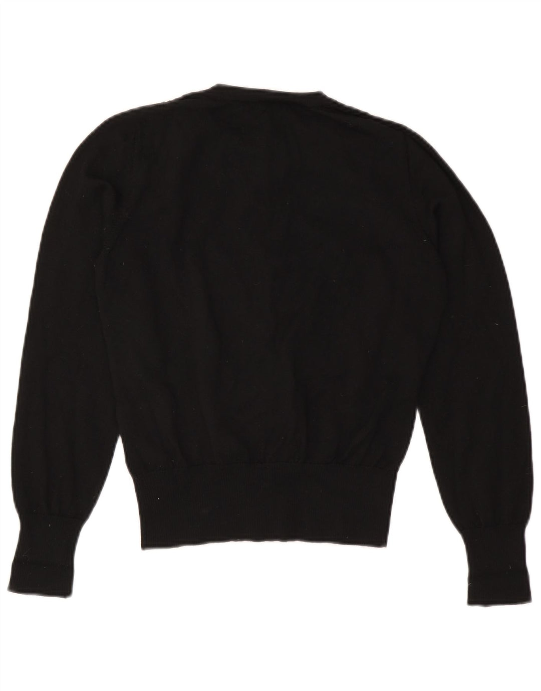 Luisa Spagnoli Damski sweter rozpinany UK 14 Średniej czarnej geometrycznej wełny