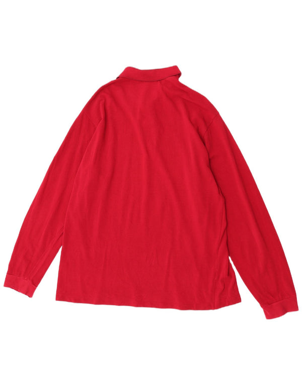 Męska koszulka polo Lacoste z długim rękawem, rozmiar 6 XL, bordowa