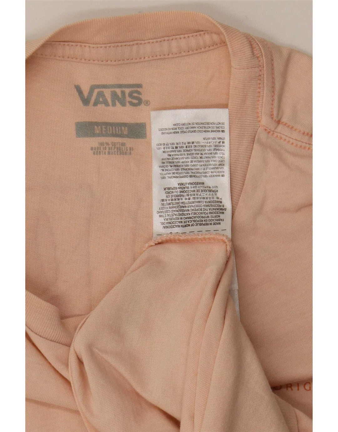 Męska koszulka z grafiką Vans, bawełniana, średnia, różowa