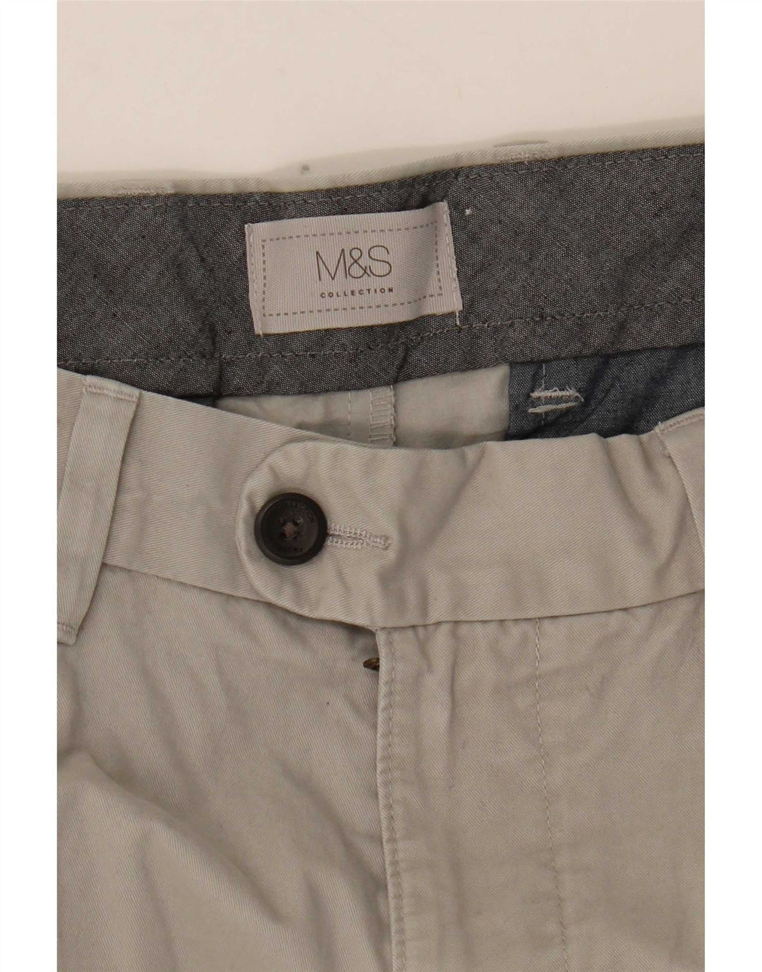 Męskie spodenki Chino Marks & Spencer W36, duże, szare, bawełniane