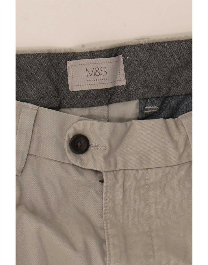 Męskie spodenki Chino Marks & Spencer W36, duże, szare, bawełniane