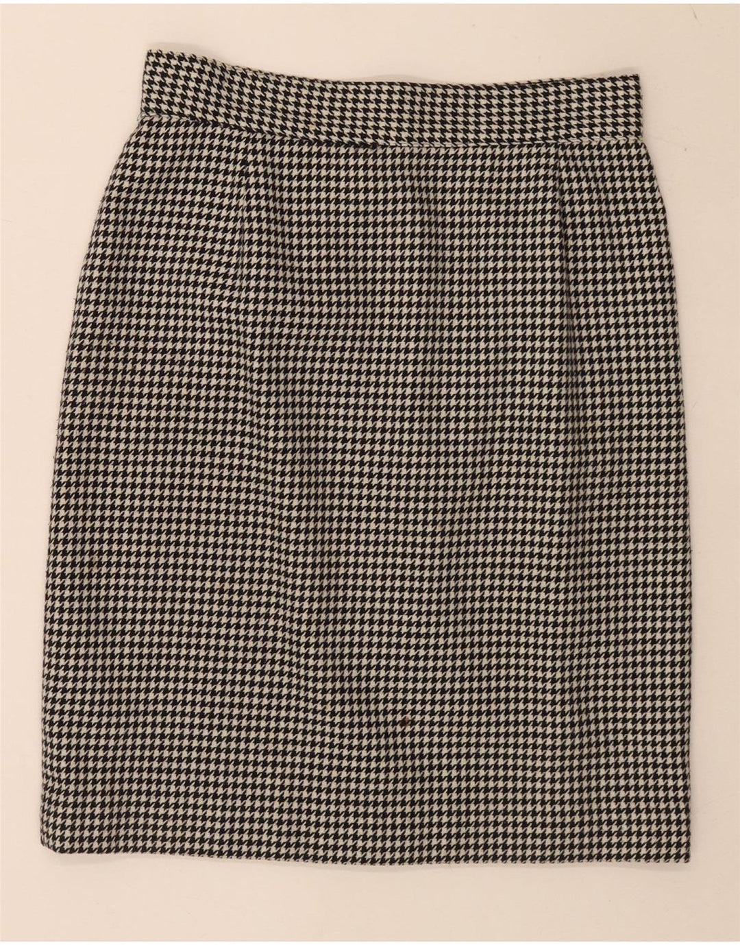 Vintage damski komplet spódnic zapinanych na 5 guzików IT 46 Large W28 Black Houndstooth