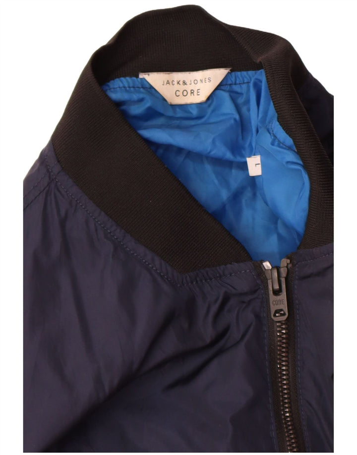 Męska kurtka bomber Jack & Jones UK 40, duża, granatowa, nylonowa