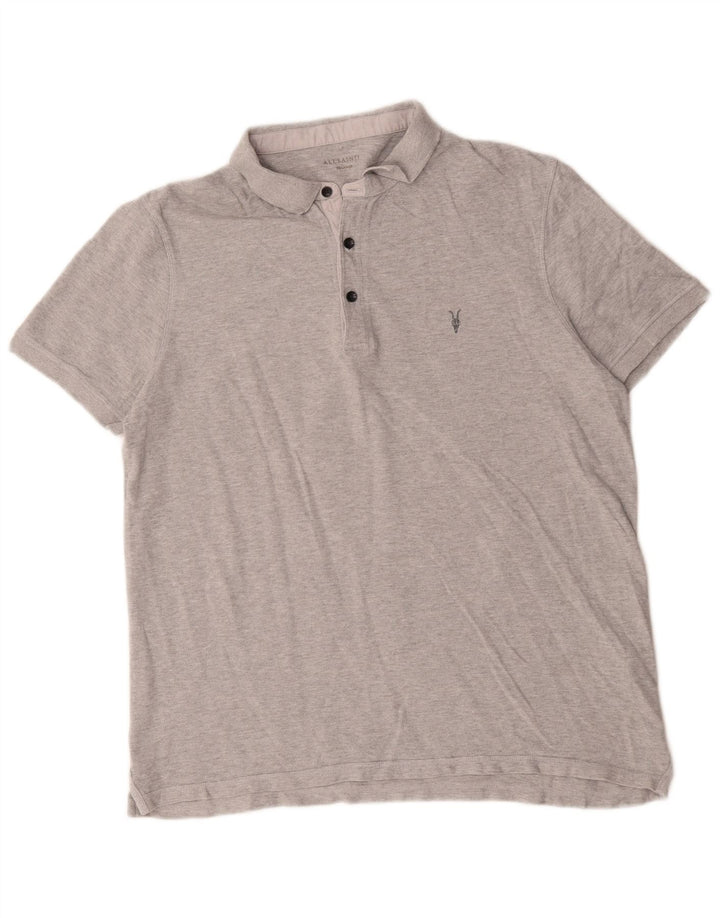 Męska koszulka polo All Saints 2XL, szara, bawełniana